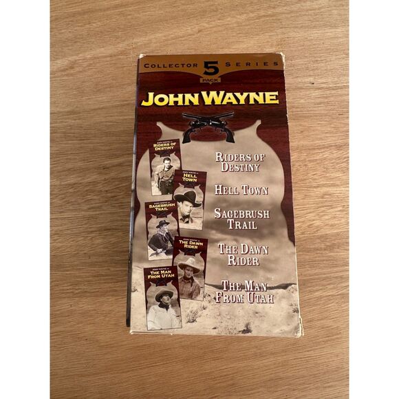 John Wayne VHS Collector 5 Pack Sealed Goodtimes 1997 Western Classics NEW - Picture 2 of 5